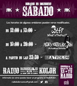 RK_Horario Emisiones 06 SABADO 2016-2017 T2
